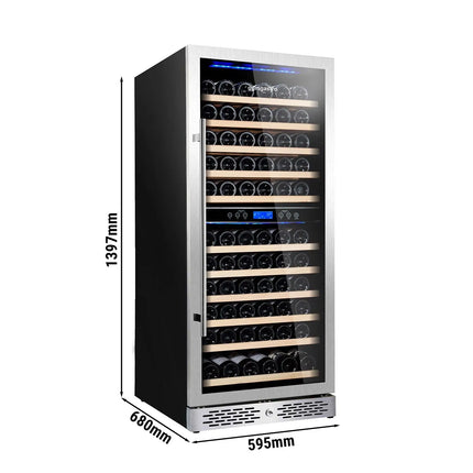 GGM Gastro Commercial Wine Fridge - Dual Zone - 350L - max. 116 bottles