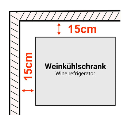 GGM Gastro Commercial Wine Fridge ECO - Stainless Steel - Freestanding - Single Zone - 350L - max. 127 bottles