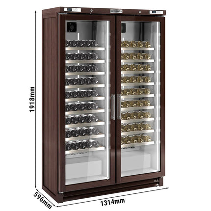 GGM Gastro Commercial Wine Fridge - Pine Wood - Dual Zone - 700L - max. 200 bottles