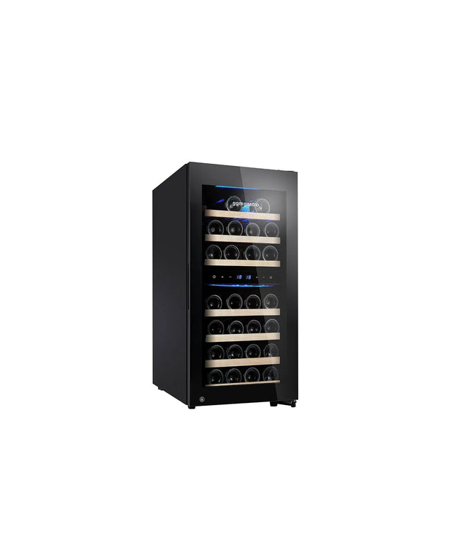GGM Gastro Commercial Wine Fridge - Stainless Steel Door - Dual Zone - 100L - max. 33 bottles