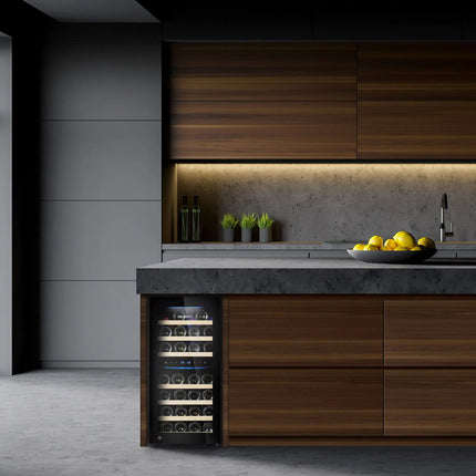 GGM Gastro Commercial Wine Fridge - Stainless Steel Door - Dual Zone - 100L - max. 33 bottles
