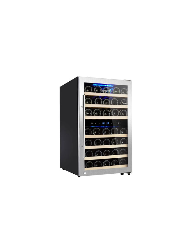 GGM Gastro Commercial Wine Fridge - Stainless Steel - Dual Zone - 120L - max. 45 bottles