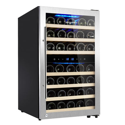 GGM Gastro Commercial Wine Fridge - Stainless Steel - Dual Zone - 120L - max. 45 bottles