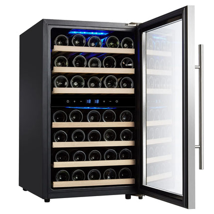 GGM Gastro Commercial Wine Fridge - Stainless Steel - Dual Zone - 120L - max. 45 bottles