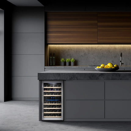 GGM Gastro Commercial Wine Fridge - Stainless Steel - Dual Zone - 120L - max. 45 bottles