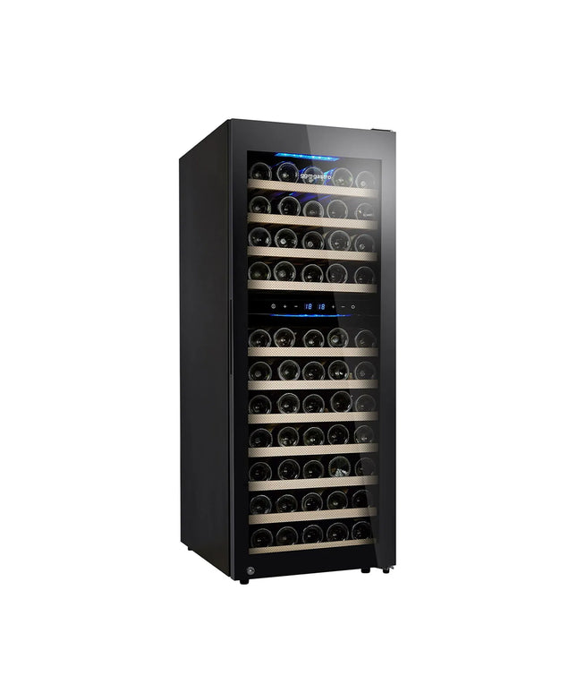 GGM Gastro Commercial Wine Fridge - Stainless Steel - Dual Zone - 200L - max. 73 bottles