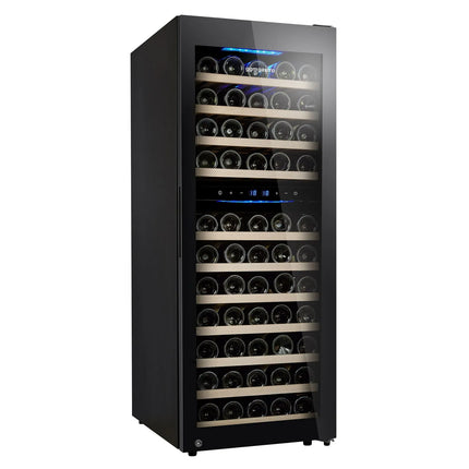 GGM Gastro Commercial Wine Fridge - Stainless Steel - Dual Zone - 200L - max. 73 bottles