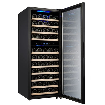 GGM Gastro Commercial Wine Fridge - Stainless Steel - Dual Zone - 200L - max. 73 bottles