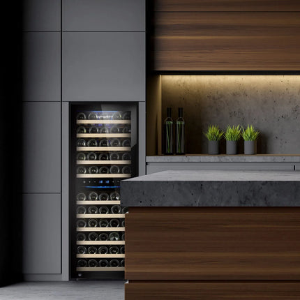 GGM Gastro Commercial Wine Fridge - Stainless Steel - Dual Zone - 200L - max. 73 bottles