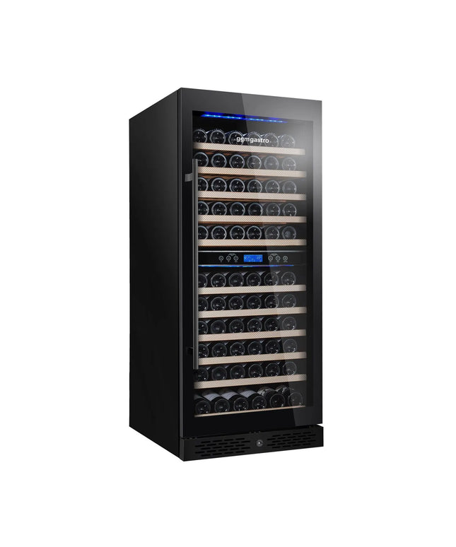 GGM Gastro Commercial Wine Fridge - Stainless Steel - Dual Zone - 350L - max. 116 bottles