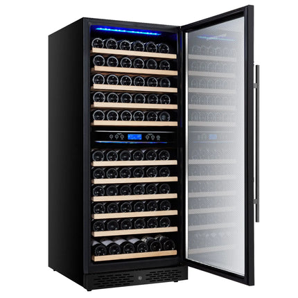 GGM Gastro Commercial Wine Fridge - Stainless Steel - Dual Zone - 350L - max. 116 bottles