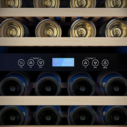 GGM Gastro Commercial Wine Fridge - Stainless Steel - Dual Zone - 350L - max. 116 bottles