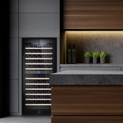 GGM Gastro Commercial Wine Fridge - Stainless Steel - Dual Zone - 350L - max. 116 bottles