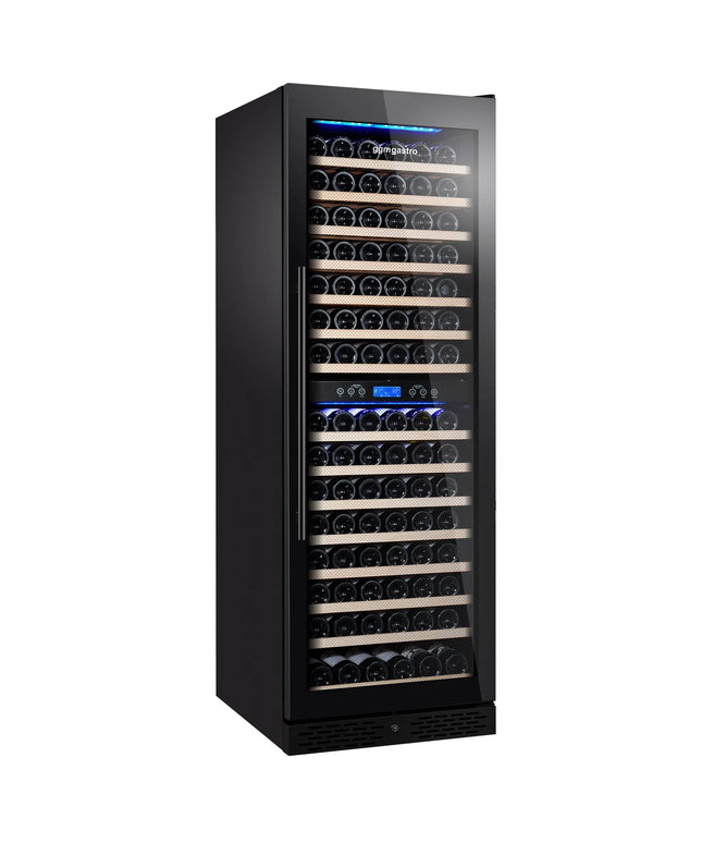 GGM Gastro Commercial Wine Fridge - Stainless Steel - Freestanding - Dual Zone - 450L - max. 160 bottles