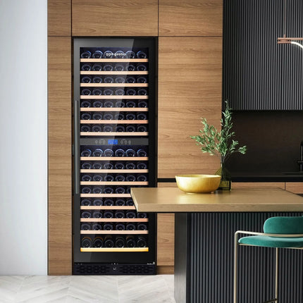 GGM Gastro Commercial Wine Fridge - Stainless Steel - Freestanding - Dual Zone - 450L - max. 160 bottles