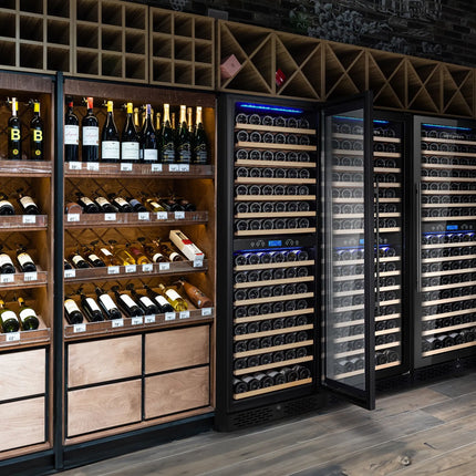 GGM Gastro Commercial Wine Fridge - Stainless Steel - Freestanding - Dual Zone - 450L - max. 160 bottles
