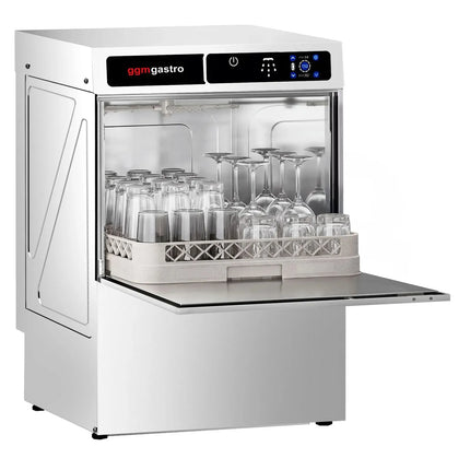 GGM Gastro Compact Glasswasher - Touchscreen - 3.3kW - with Drain Pump, Detergent & Rinse Aid Pumps