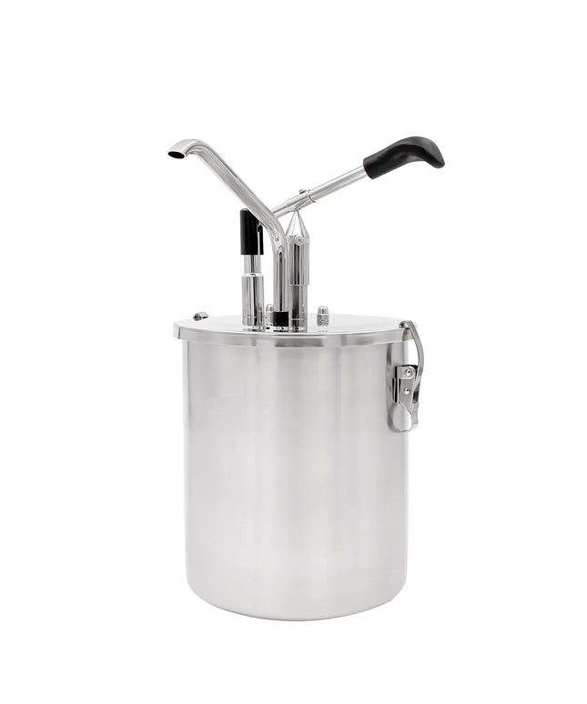 GGM Gastro Condiment Dispenser - 6 litres - Stainless steel - 188x240x420mm - adjustable dose - with container