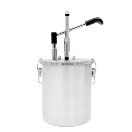 GGM Gastro Condiment Dispenser - 6 litres - Stainless steel - 188x240x420mm - adjustable dose - with container