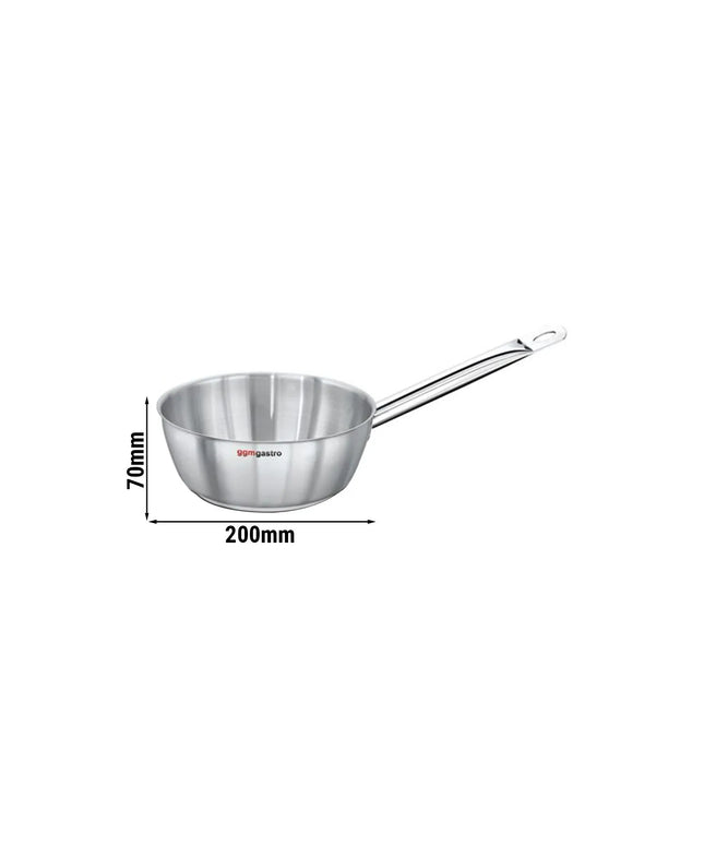 GGM Gastro Conical Sauté Pan - Stainless Steel - 1.9L - Ø 200mm - Height: 70mm - Induction Compatible