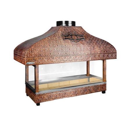 GGM Gastro Copper Charcoal Grill - 1500mm - 1 grill grates - Grill grate: 1300x500mm