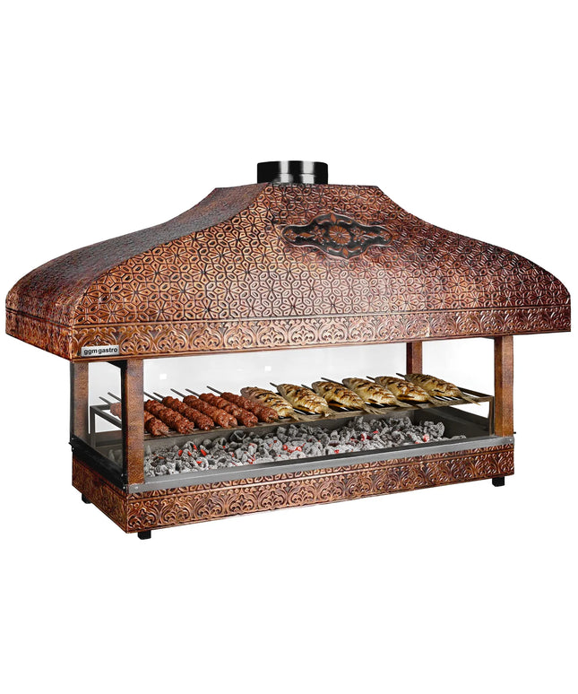 GGM Gastro Copper Charcoal Grill - 2000mm - Grill grate: 1800x500mm