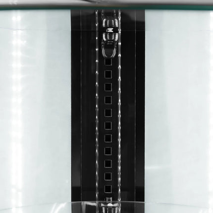 GGM Gastro Countertop 4-Sided Glass Display Fridge - 100L - 480mm - Double glazing - round - with 3 glass shelves