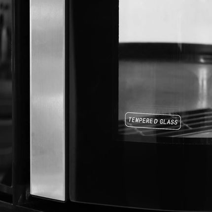 GGM Gastro Countertop 4-Sided Glass Display Fridge - 100L - 480mm - Double glazing - round - with 3 glass shelves