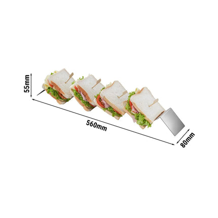 GGM Gastro Countertop Ambient Display Cabinet - 4 Shelves - Stainless Steel