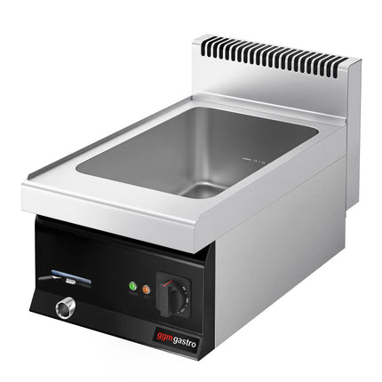 GGM Gastro Countertop Bain Marie - 1x GN 1/1 or 2x GN 1/2 - 1,2 kW - with Drain Tap