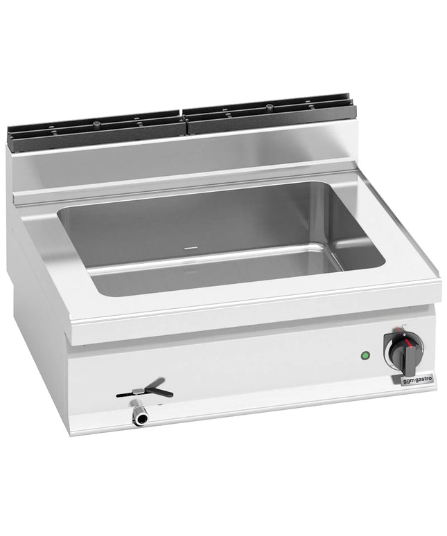 GGM Gastro Countertop Bain Marie - 2x GN 1/1 - 2,4 kW - with Drain Tap