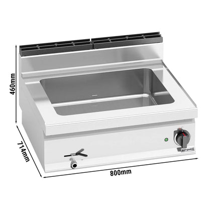 GGM Gastro Countertop Bain Marie - 2x GN 1/1 - 2,4 kW - with Drain Tap