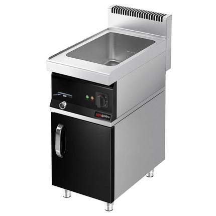 GGM Gastro Countertop Bain Marie - GN 1/1 - 1,2 kW - incl. Substructure with 1 door - with Drain Tap