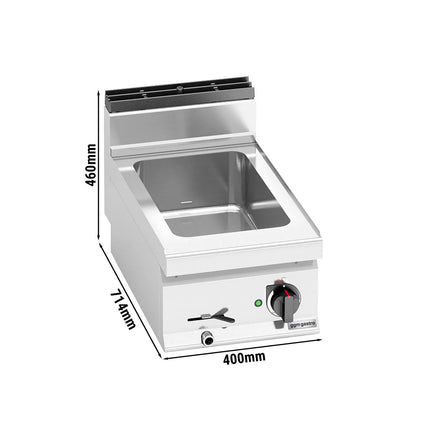 GGM Gastro Countertop Bain Marie - GN 1/1 - 1,2 kW - with Drain Tap