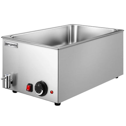 GGM Gastro Countertop Bain Marie - GN 1/1 - 150mm deep - 1,2 kW - with Drain Tap