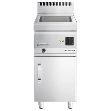 GGM Gastro Countertop Bain Marie - GN 1/1 or 2x GN 1/2 - 1,2 kW - incl. Substructure with 1 door - with Drain Tap