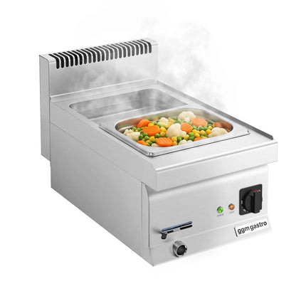 GGM Gastro Countertop Bain Marie - GN 1/1 or 2x GN 1/2 - 1,2 kW - with Drain Tap