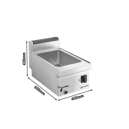 GGM Gastro Countertop Bain Marie - GN 1/3 & GN 1/2 - 1,2 kW - with Drain Tap