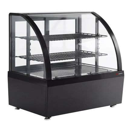 GGM Gastro Countertop display fridge - 100L - 705mm - Double glazing - with 2 shelves - rear sliding glass doors