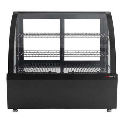 GGM Gastro Countertop display fridge - 100L - 705mm - Double glazing - with 2 shelves - rear sliding glass doors