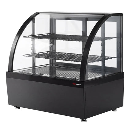 GGM Gastro Countertop display fridge - 100L - 705mm - Double glazing - with 2 shelves - rear sliding glass doors