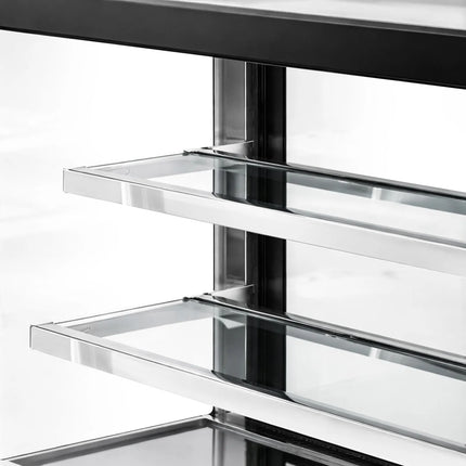 GGM Gastro Countertop display fridge - 105L - 700mm - Double glazing - with 2 glass shelves - 2 rear sliding glass doors