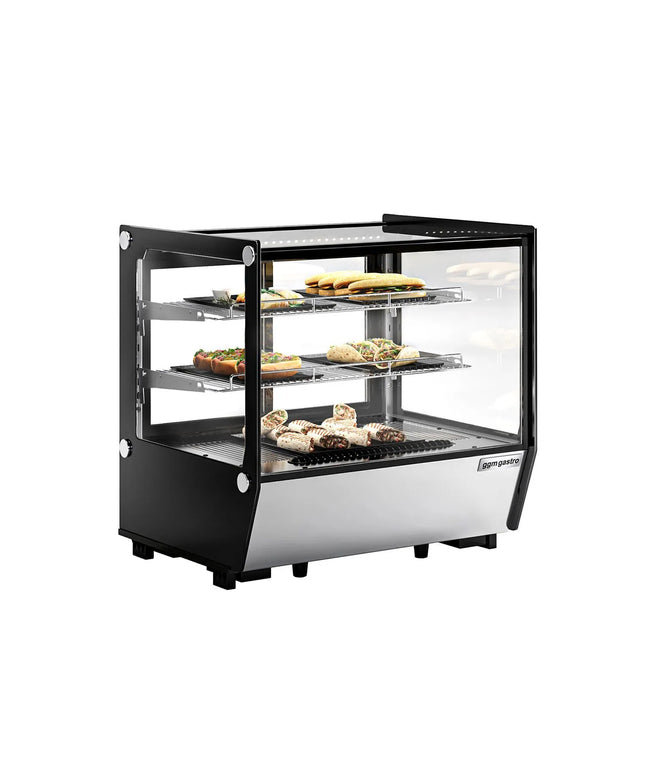 GGM Gastro Countertop display fridge - 120L - 702mm - Double glazing - with 2 adjustable shelves - rear sliding glass doors