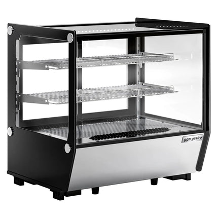 GGM Gastro Countertop display fridge - 120L - 702mm - Double glazing - with 2 adjustable shelves - rear sliding glass doors