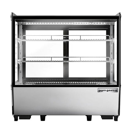 GGM Gastro Countertop display fridge - 120L - 702mm - Double glazing - with 2 adjustable shelves - rear sliding glass doors