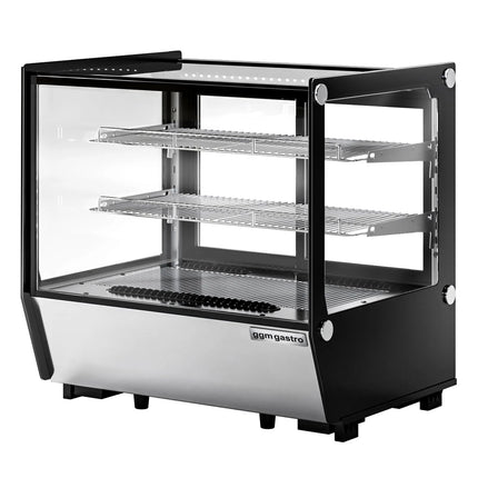 GGM Gastro Countertop display fridge - 120L - 702mm - Double glazing - with 2 adjustable shelves - rear sliding glass doors