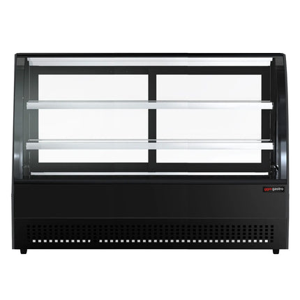 GGM Gastro Countertop display fridge - 140L - 900mm - Double glazing - with 2 glass shelves - rear sliding glass doors