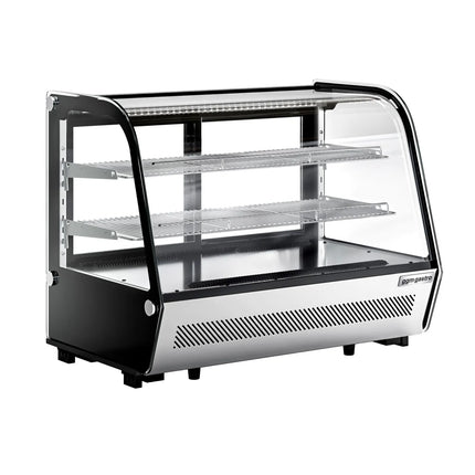 GGM Gastro Countertop display fridge - 160L - 874mm - Double glazing - with 2 shelves - rear sliding glass doors