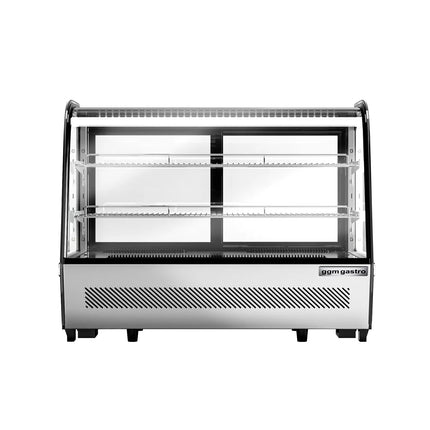 GGM Gastro Countertop display fridge - 160L - 874mm - Double glazing - with 2 shelves - rear sliding glass doors