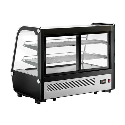 GGM Gastro Countertop display fridge - 160L - 874mm - Double glazing - with 2 shelves - rear sliding glass doors